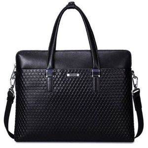Stylish Sammons Black Leather Messenger Briefcase